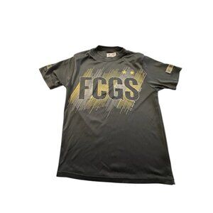 A4 Shirt Youth Medium FCGS Short‎ Sleeve Black Soccer Golden State EUC